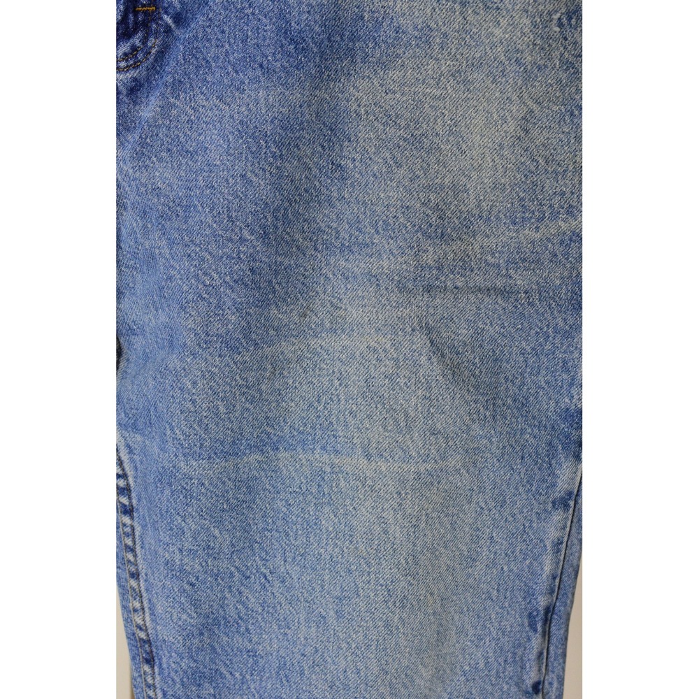 90s Vintage Medium Stone Wash Denim Jeans Womens 16 Ankle High Waist Tapered Leg - Picture 7 of 10